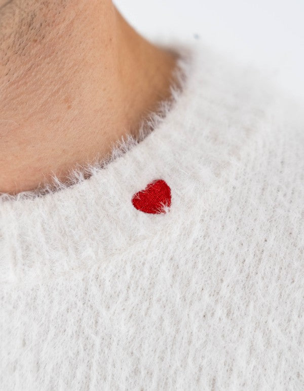 Offwhite Sweater With Embroired On Neck Anche Patch Off White