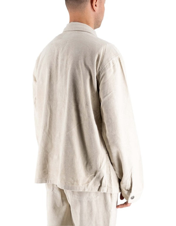 Cream Velvet Overshirt