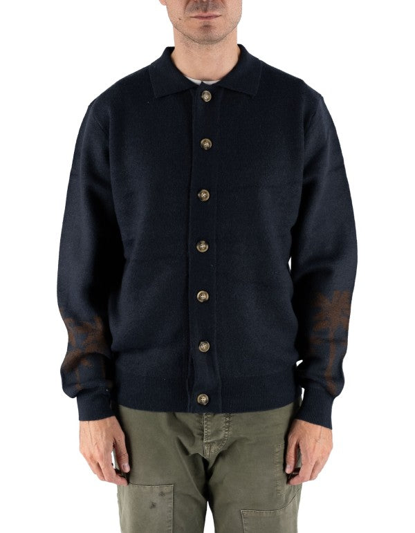 Polo A Manica Lunga Con Bottoni Solo Navy