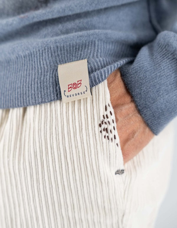 Reversible Printed Crew Neck Sweater