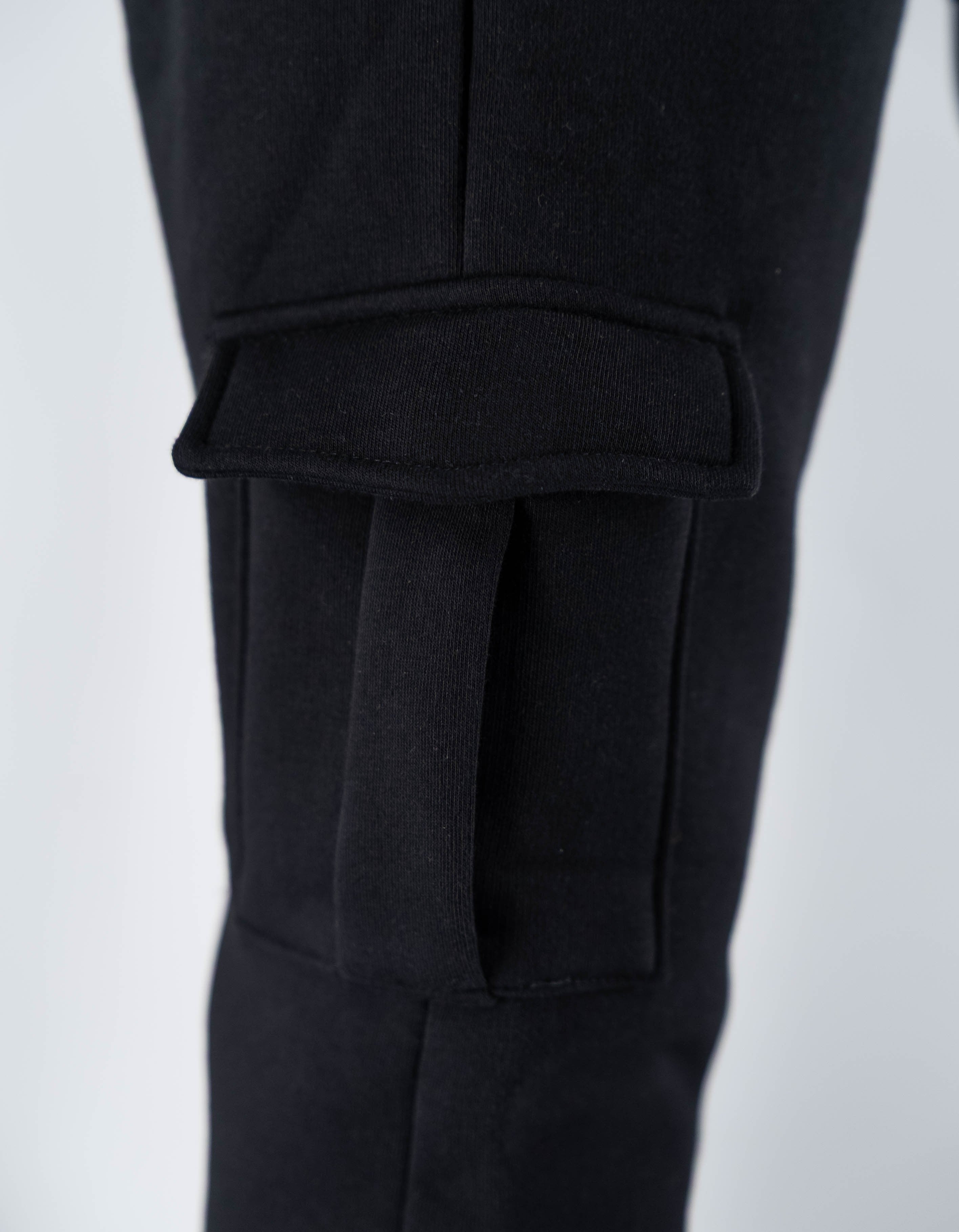 Basic Cargo Sweatpants Man Black