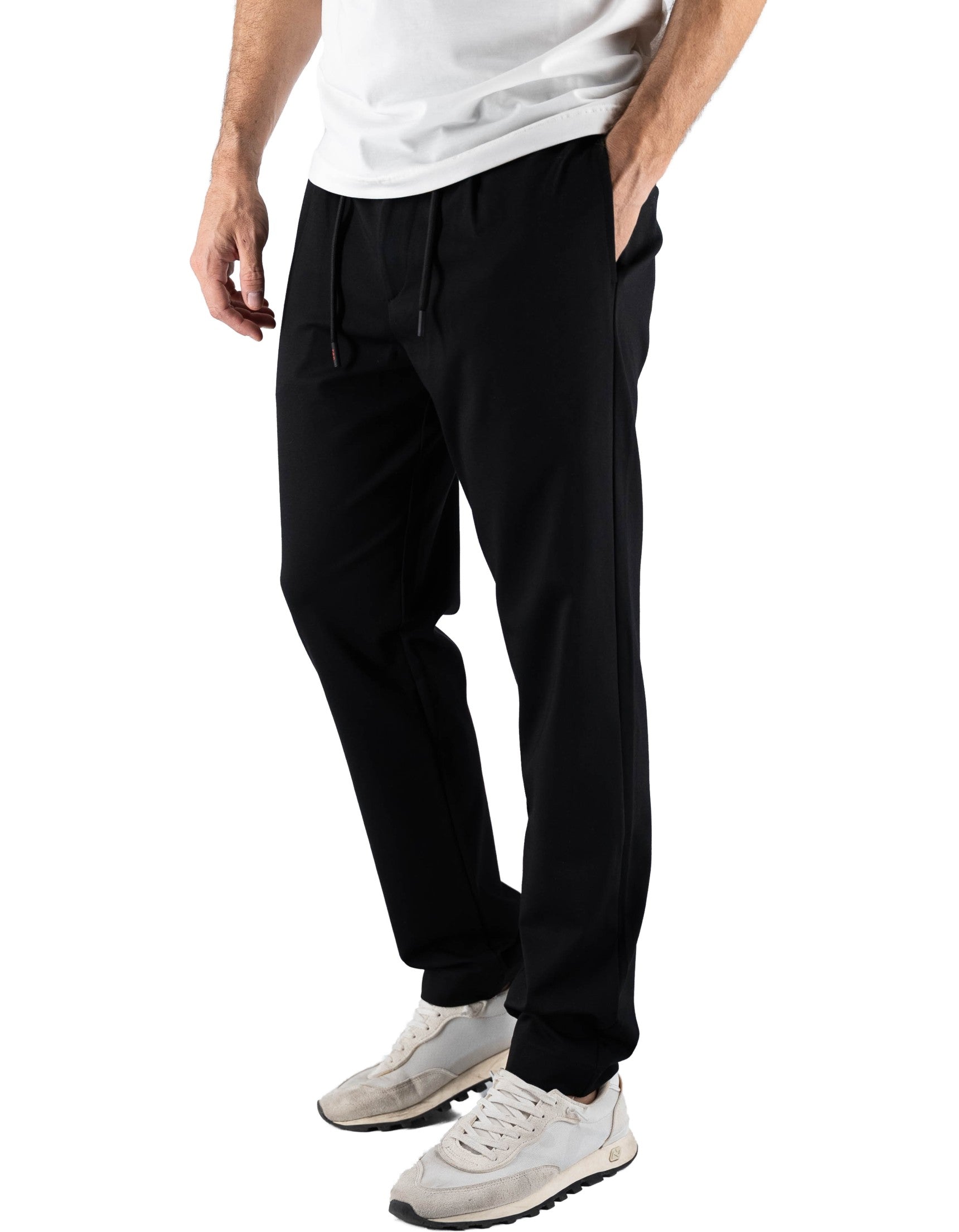 Men's Black Milan Stitch Trousers