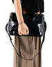 Black Glossy Folded Sac Bag