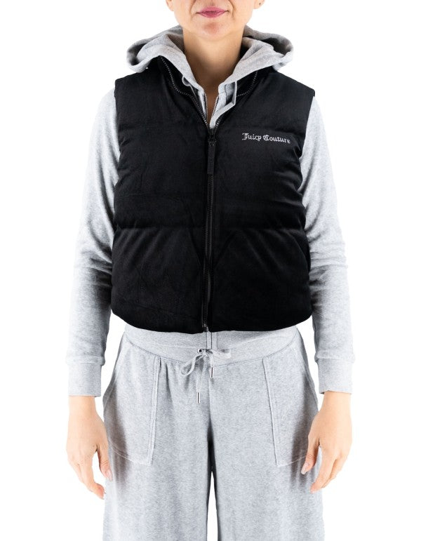 Lightening Velour Vest Black