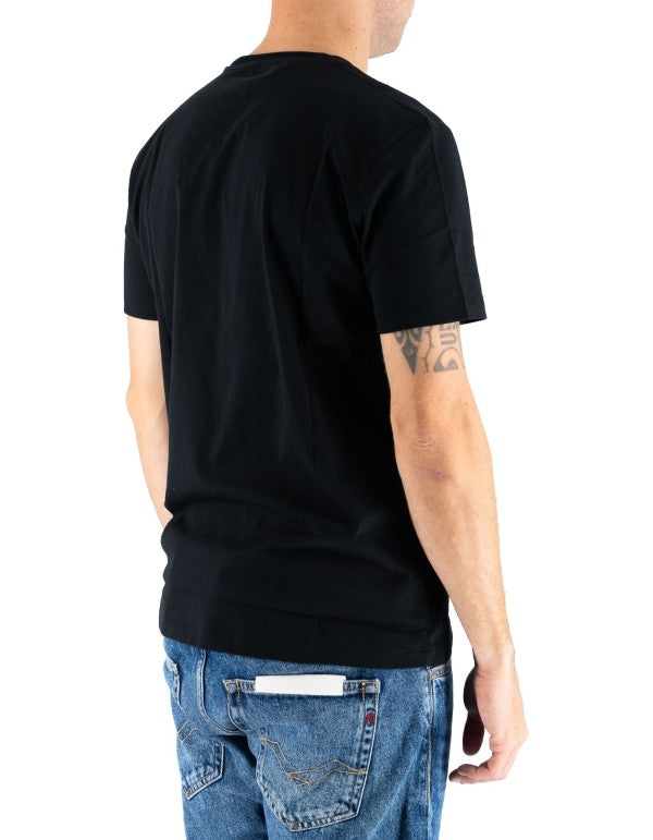 Ralph Lauren Men's Black Short-Sleeve T-Shirt with White Embroidered Logo