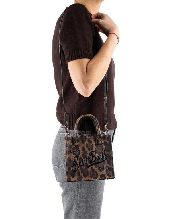 Mini Vanity Bag In Leo Print Leather