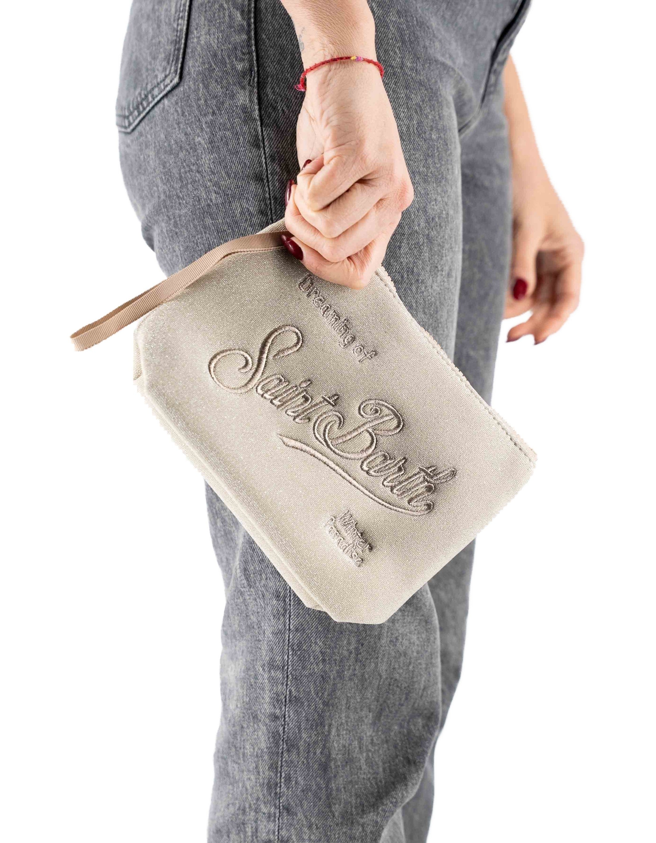 Pochette Aline lurex w Champagne