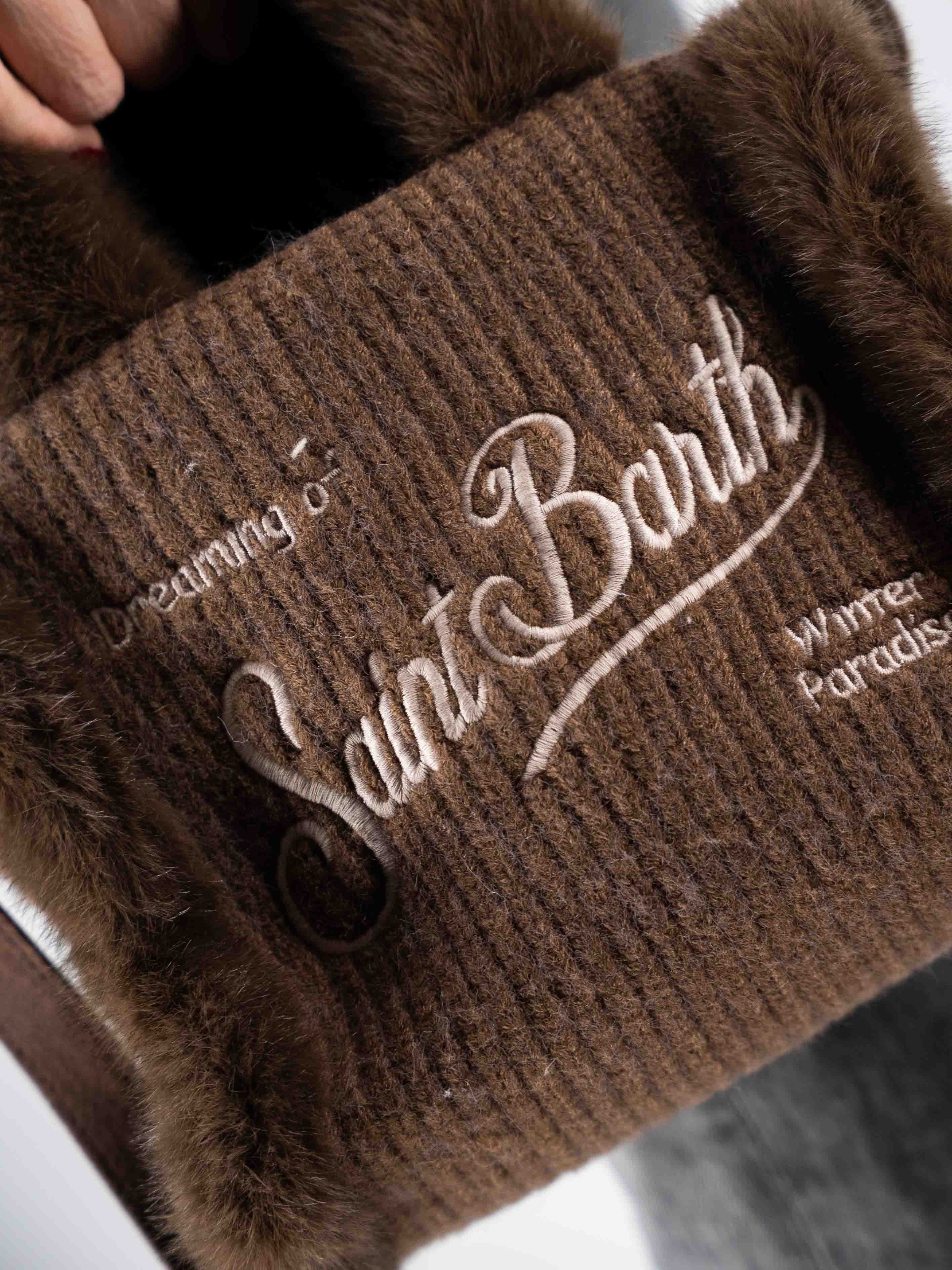 Vanity Mini Shearling Rib Marrone