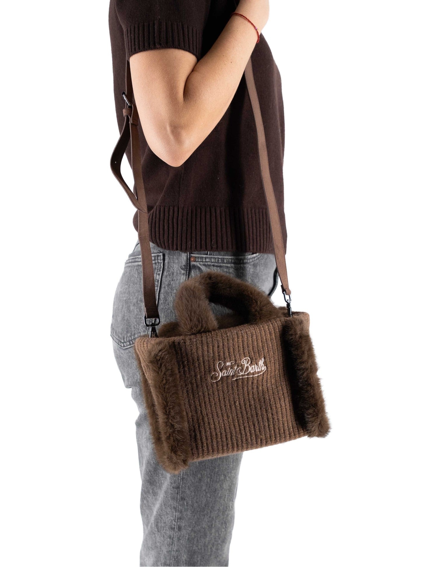 Vanity Mini Shearling Rib Marrone