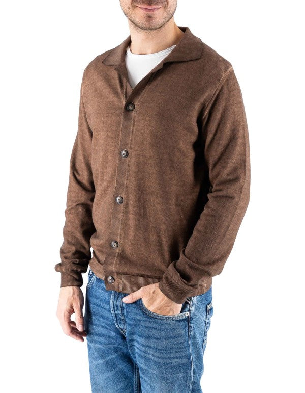 Cardigan 100% Cotone Malpasso Moro