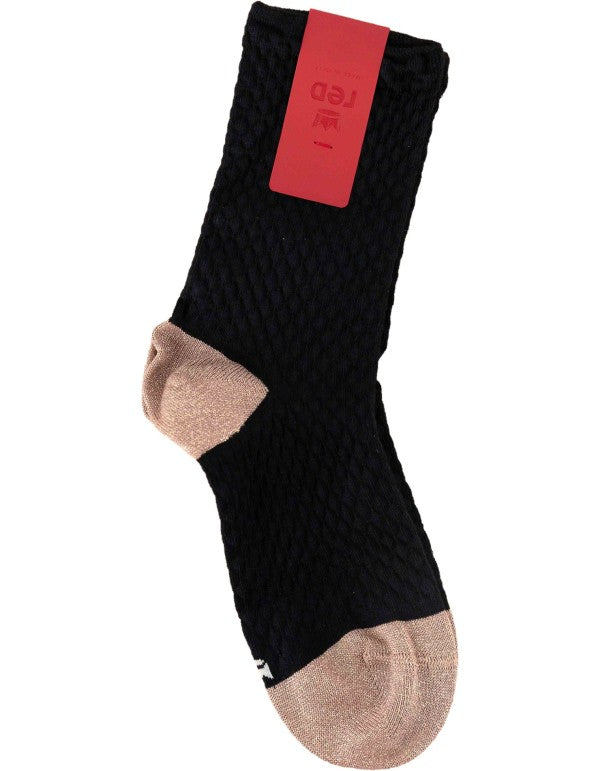 Kit Calze Donna Tartan + Goffrata Nera