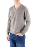 Helsinki V-Neck Sweater in Dove Grey