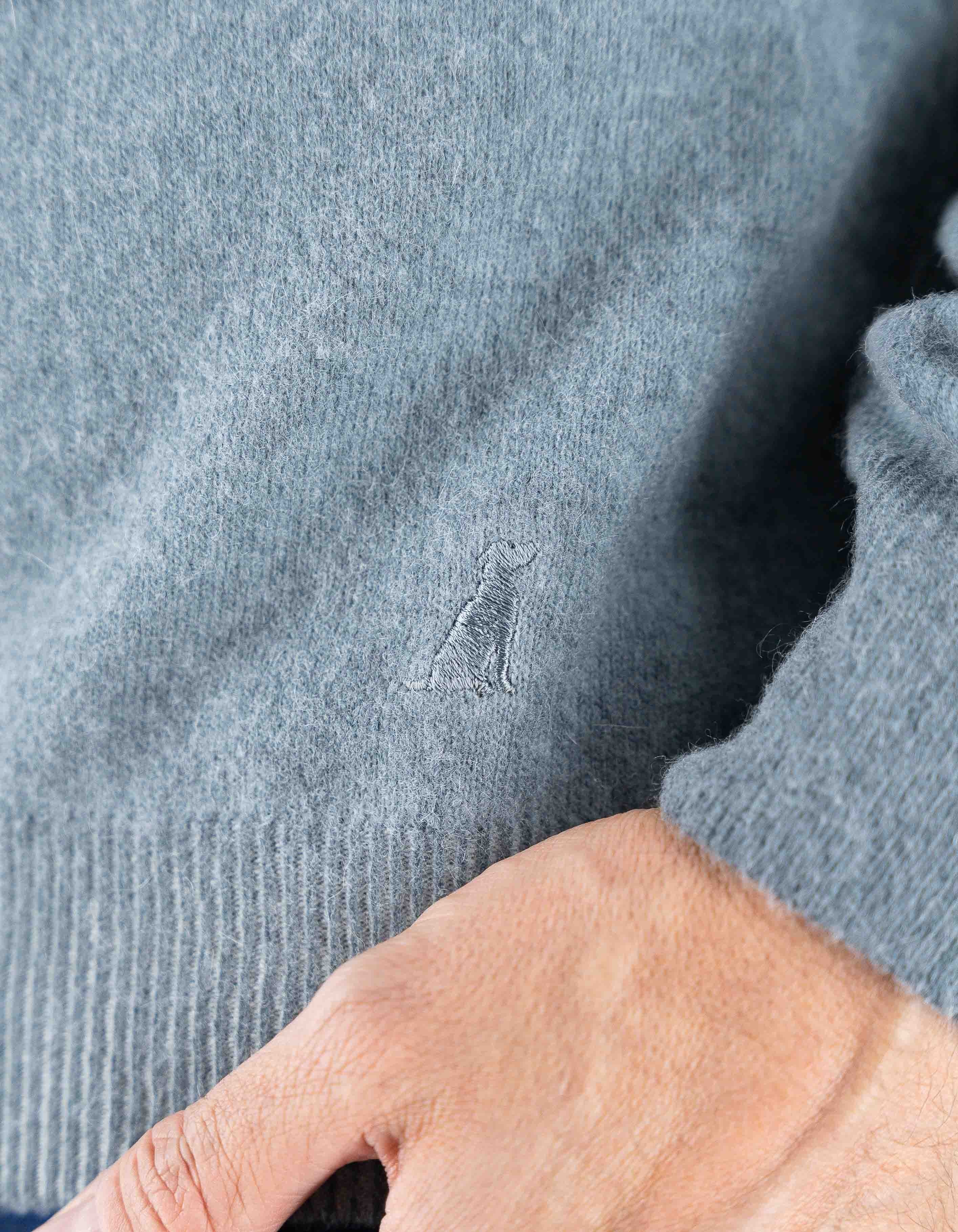 Maglia Helsinki Scollo A V Grigio Blu