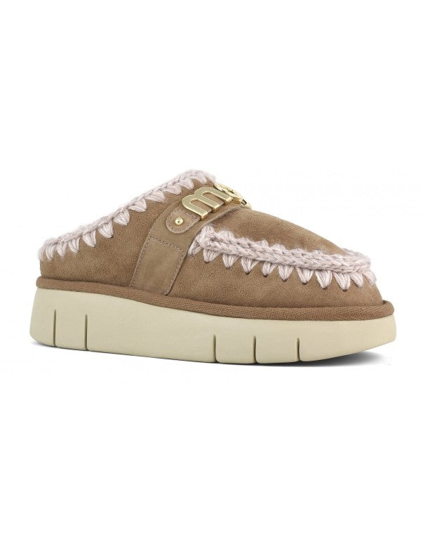 Bounce Clog Metal Logo Pink Brown