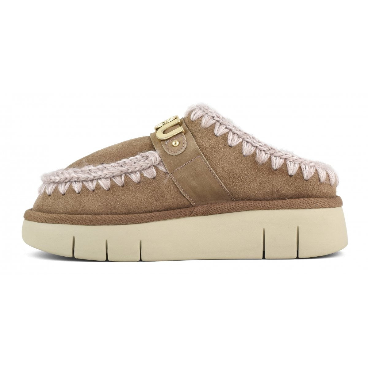 Bounce Clog Metal Logo Pink Brown