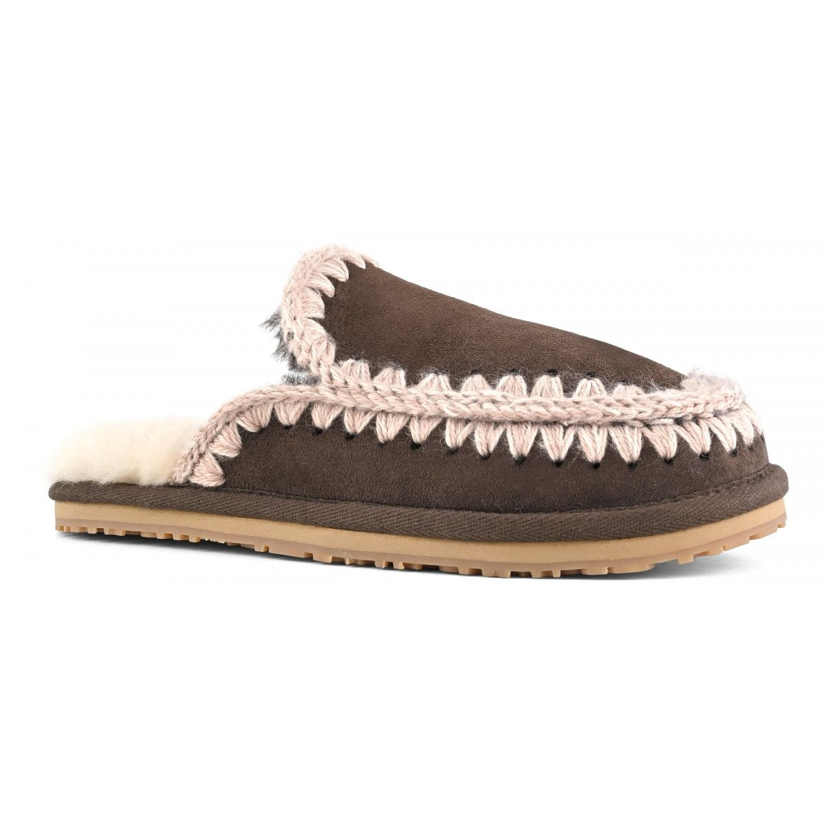 Slipper Full Eskimo Stitch Mocha