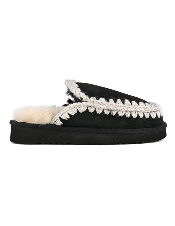 Eskimo Slipper Black White