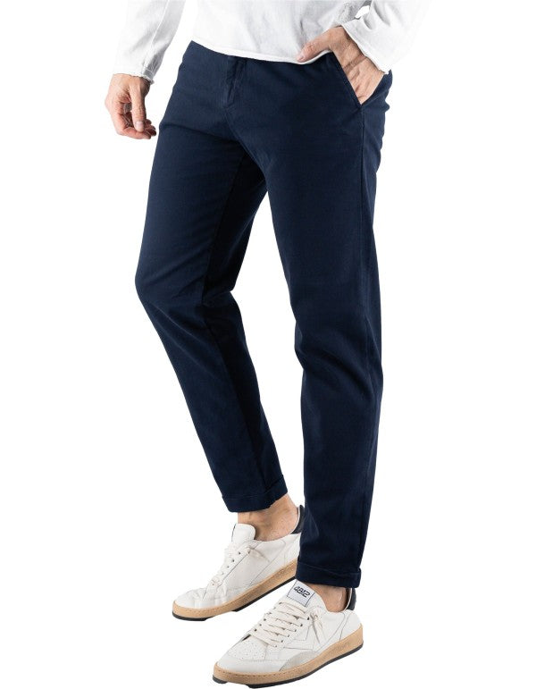 Classic Navy Blue Chino Trousers