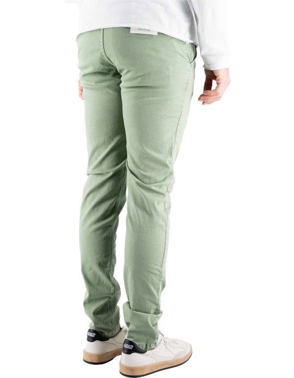 Pantalone Mirtos Skinny Verde Polvere