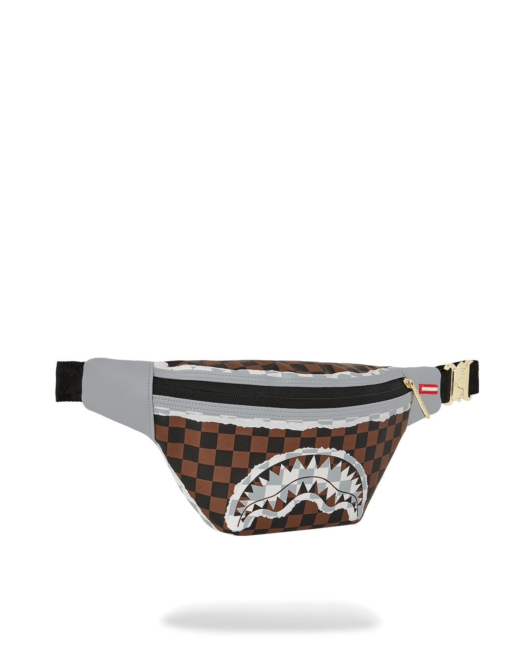 Cream And Brown Tear Check Savvy Crossbody