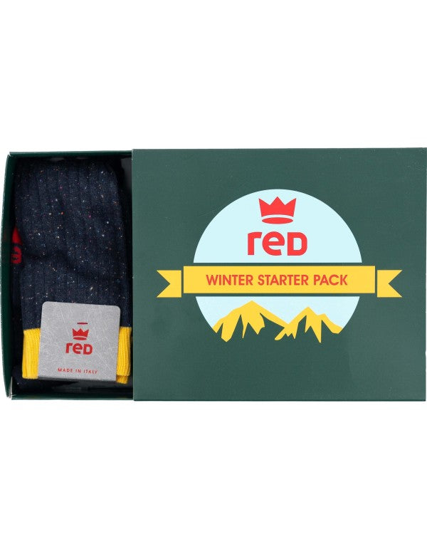 Kit Calza Lunga Uomo Red Winter Starter Pack Bottonato Blu