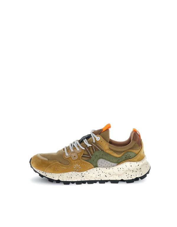 Yamano 3 Man Suede/canvas Sneaker Khaki-military Khaki