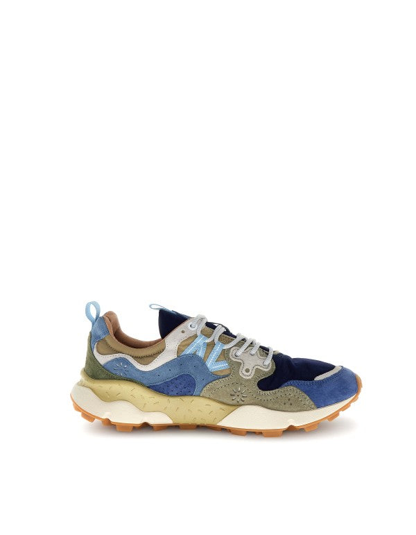 Sneaker Yamano 3 Man Suede/nylon Navy-blue-kaki Bleu