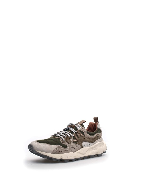 Sneaker Yamano 3 Uni Suede/nylon Off White-military-green Bianco.