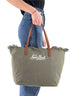 Borsa In Canvas Con Frange City Bag Fringe 52 Emb