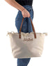 Borsa In Canvas Con Frange City Bag Fringe 1018 Emb