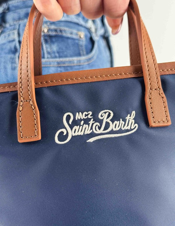 Borsetta City Bag Mini Nylon Blu 6118 Emb