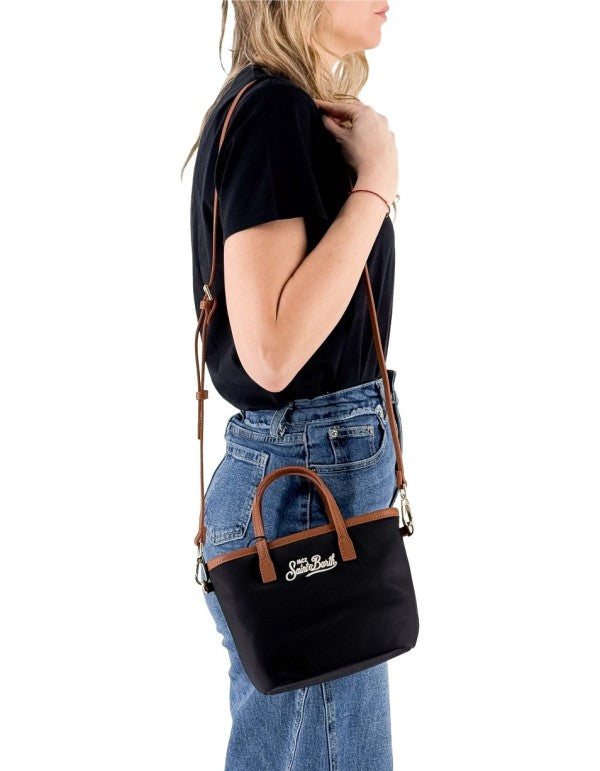 Borsetta City Bag Mini Nylon Nera 0018 Emb