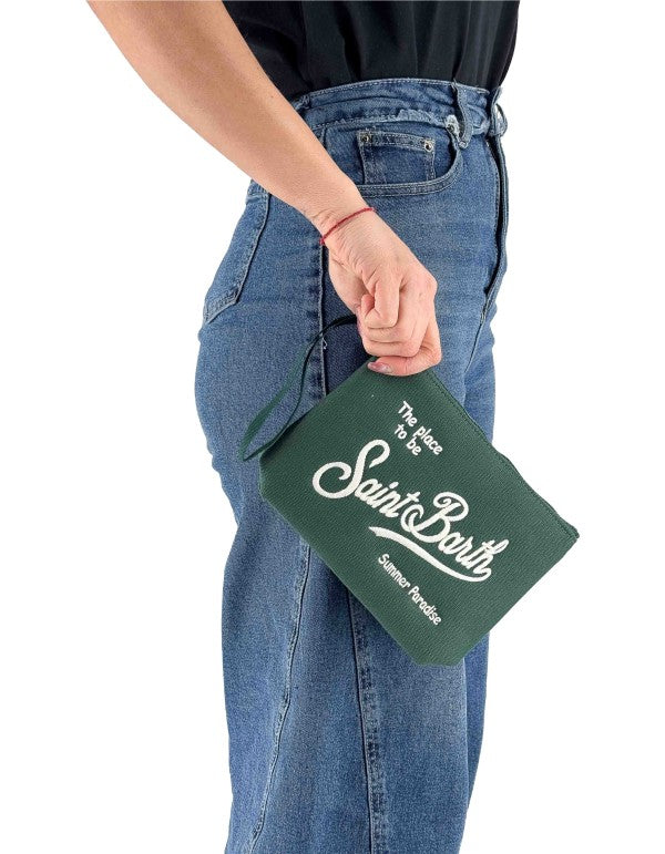 Pochette Aline Canvas Verde 51 Emb