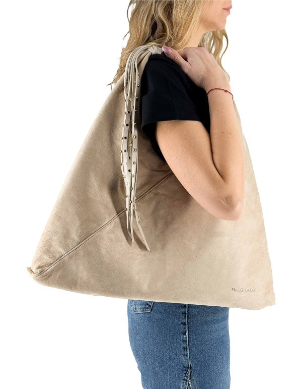 Borsa Sac Bag Frange Avorio Ma148