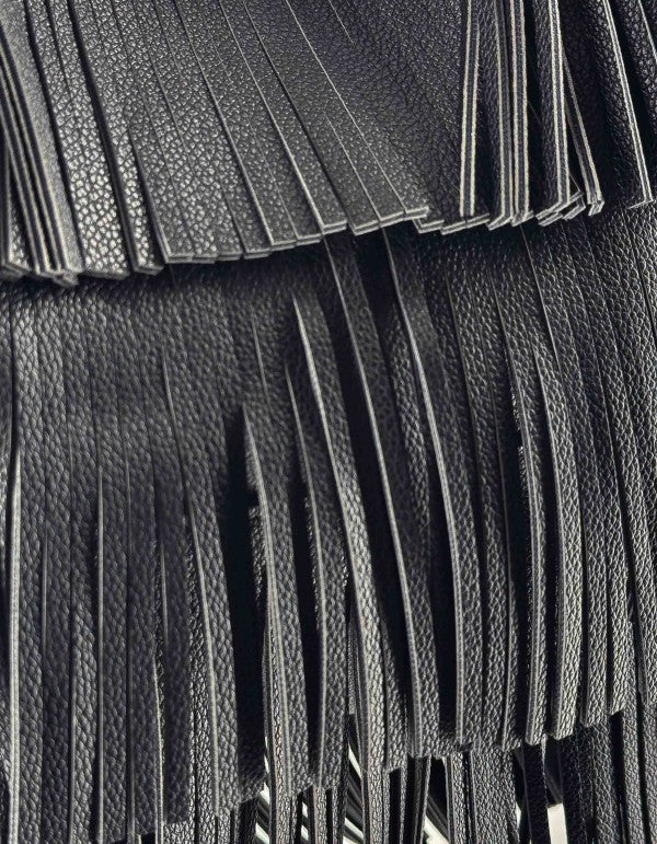 Borsa Sac Bag Con Frange Nero Ma001