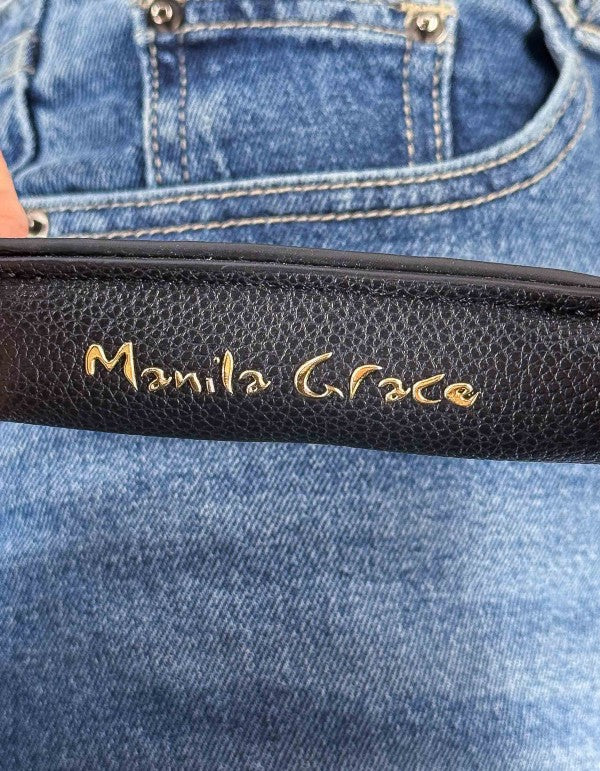 Borsa Mini Sac Bag Frange Nero Ma001