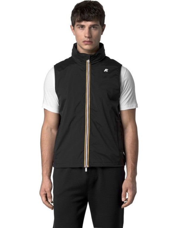 Valen Stretch Nylon Jersey Vest Black Pure