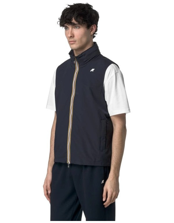 Valen Stretch Nylon Jersey Vest Blue Depth