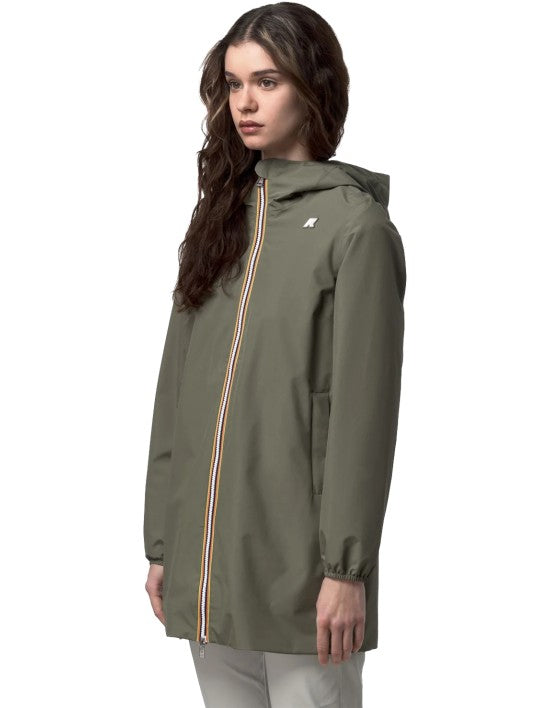 Sophie Stretch Poly Jersey Green Lichen Jacket