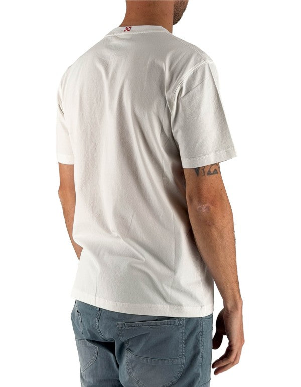 Men's Crew Neck T-Shirt with Oysters and Bubbles Pocket