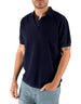 Polo Uomo Sloan Mesh Blu in Filo di Cotone