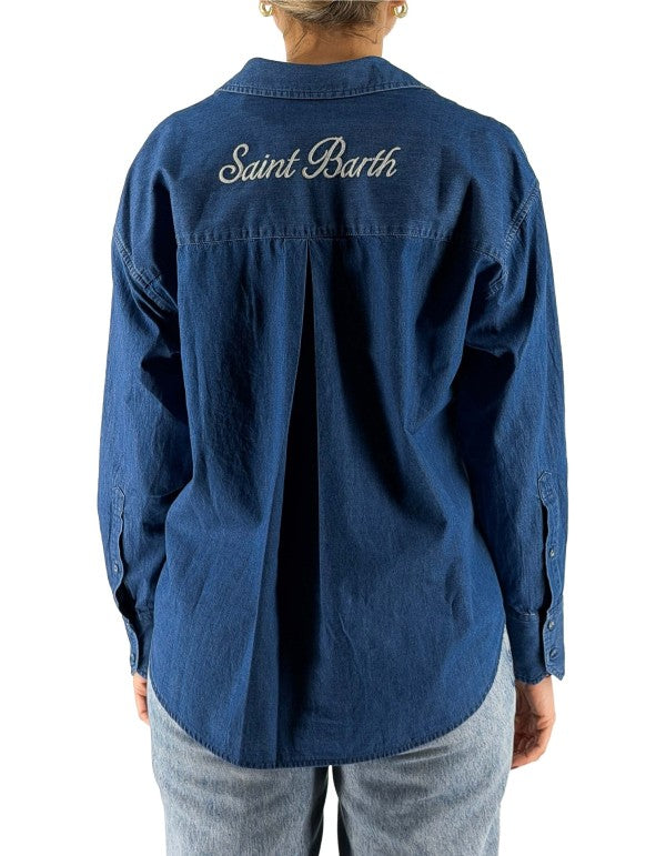 Cristal Chambray Shirt M Sb Emb Blue