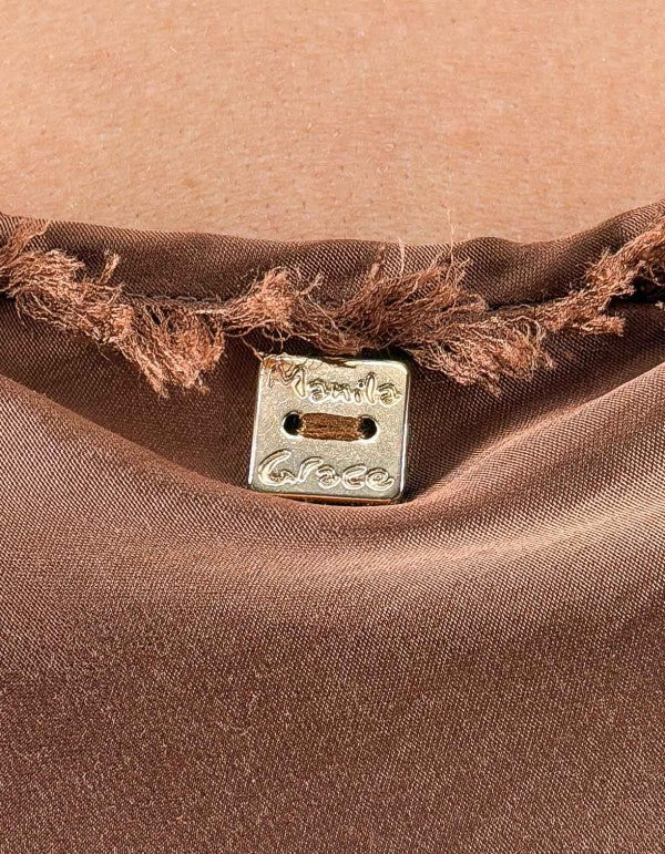 Abito Sfrangiato Cacao Ma143