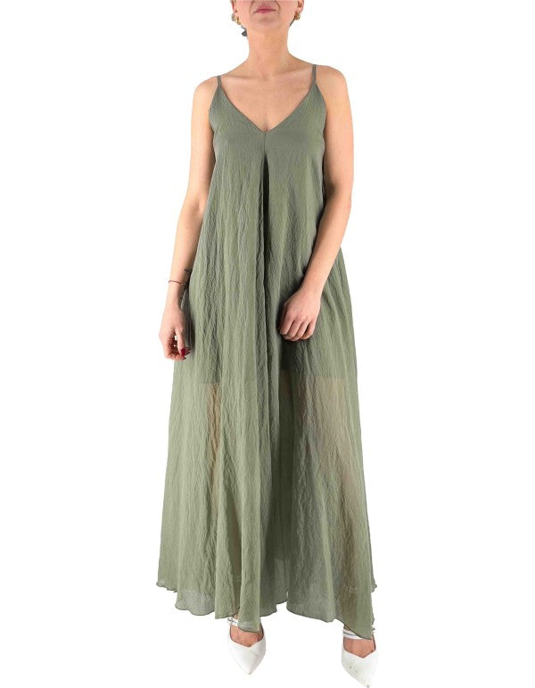 Abito Lungo Bretelle Edera Mg163