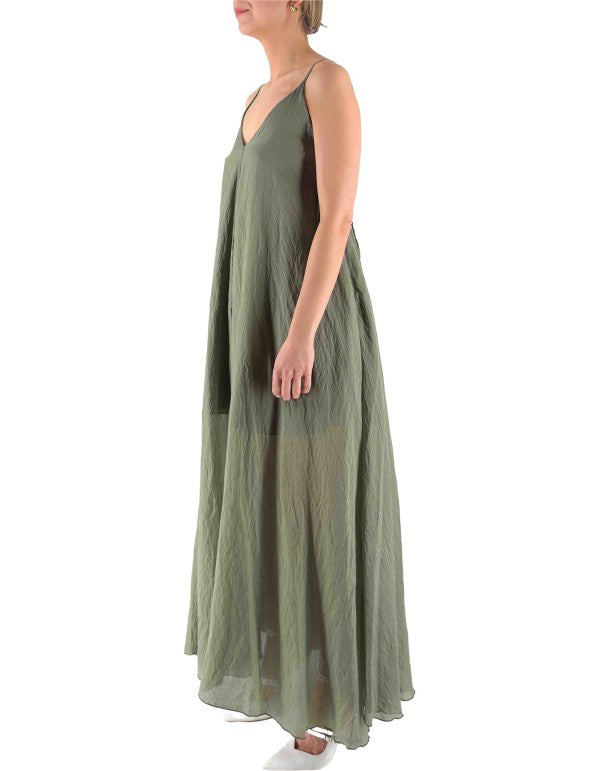 Abito Lungo Bretelle Edera Mg163