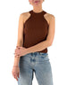 Ma143 Cocoa Turtleneck Tank Top