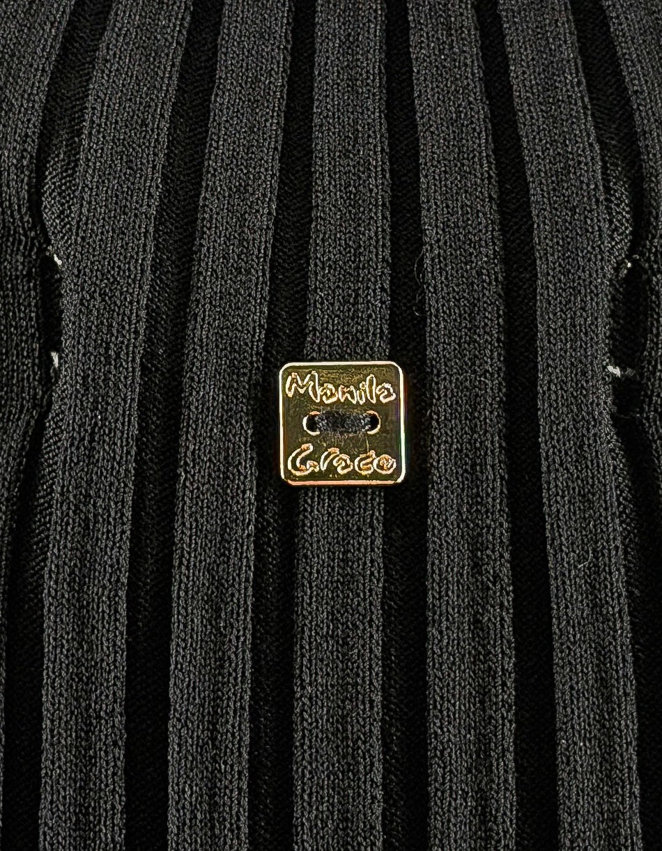 Black Turtleneck Tank Top Ma001