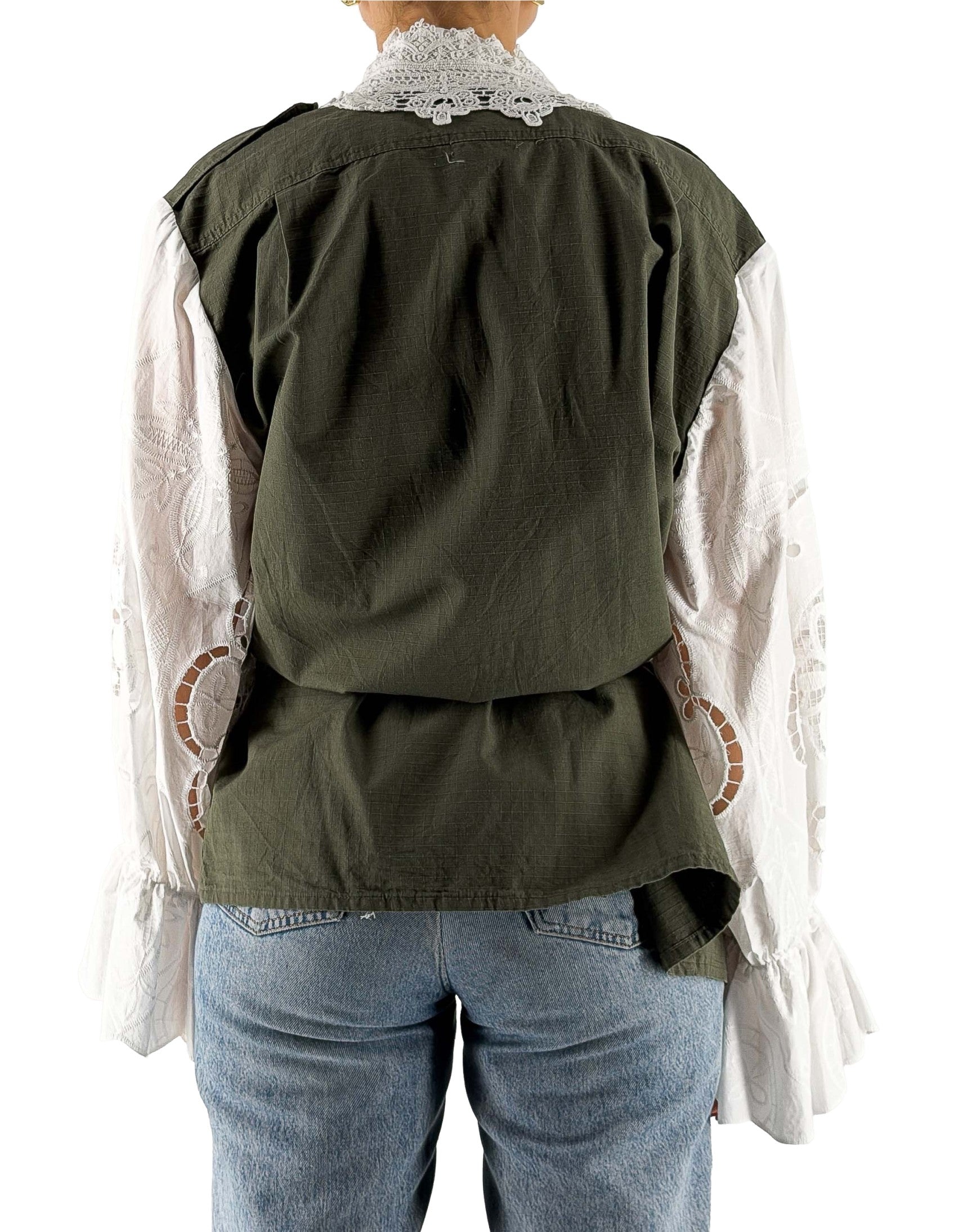 Green Embroidered "Ostuni" Overshirt
