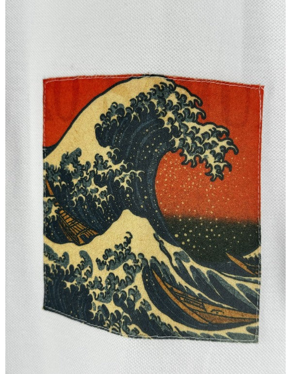 Polo In Piquet 100% Cotone Hokusai