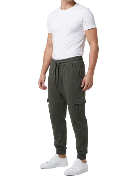 Green Regular Fit Cargo Sweatpants